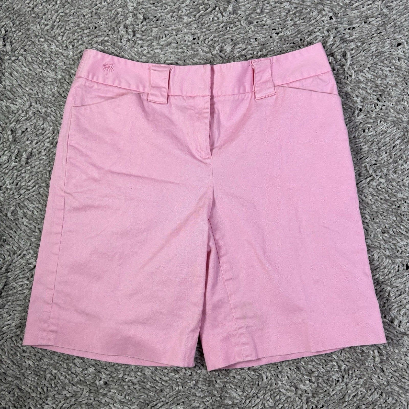 Lilly Pulitzer Shorts Womens 8 Pink Preppy Summer Hook Loop Golf Bermuda Casual